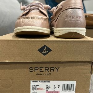 Womens sperry shoes rose gold